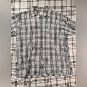 Van Heusen blue plaid short sleeve